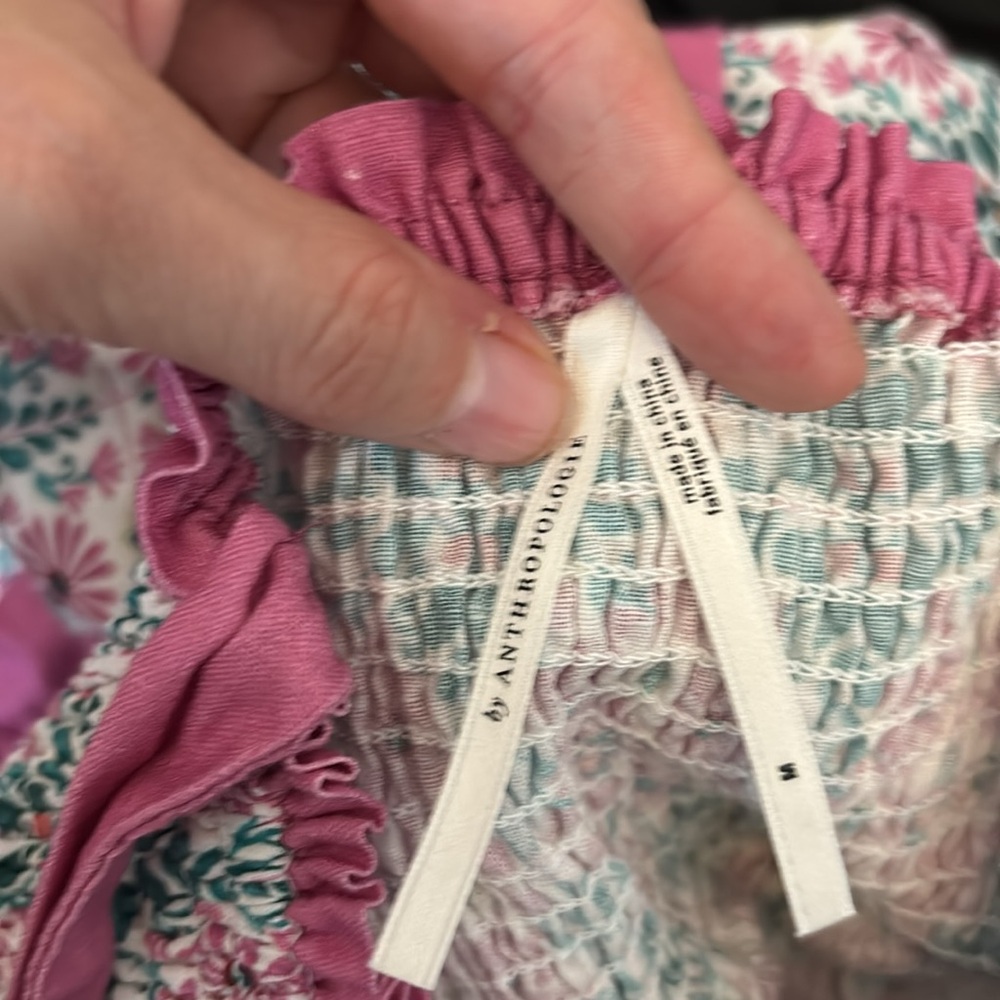 Anthropologie Joy Smocked Ruffle Trim Dress - Picture 5 of 6
